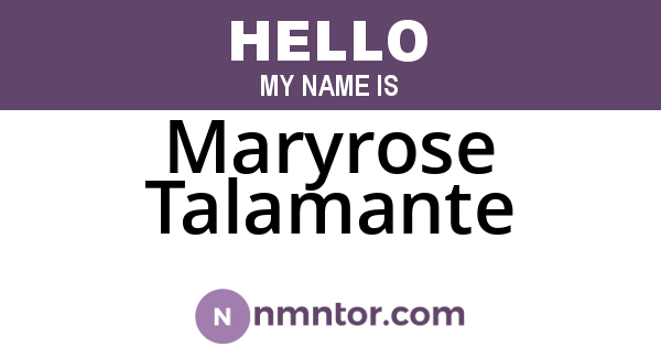Maryrose Talamante