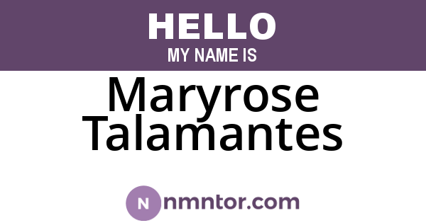Maryrose Talamantes