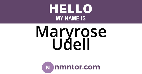 Maryrose Udell
