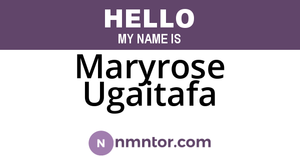 Maryrose Ugaitafa