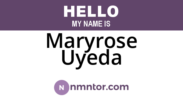 Maryrose Uyeda