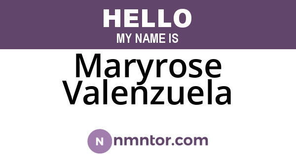 Maryrose Valenzuela