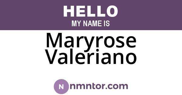 Maryrose Valeriano