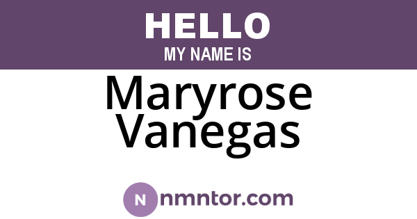 Maryrose Vanegas