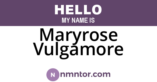 Maryrose Vulgamore