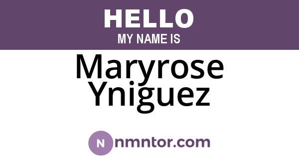 Maryrose Yniguez