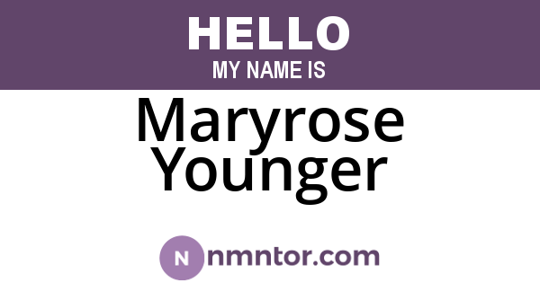 Maryrose Younger