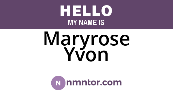 Maryrose Yvon