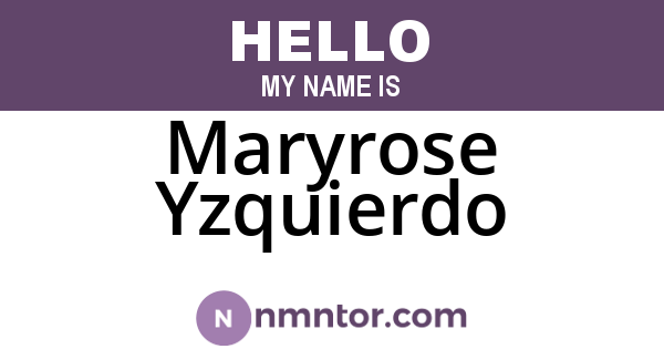 Maryrose Yzquierdo