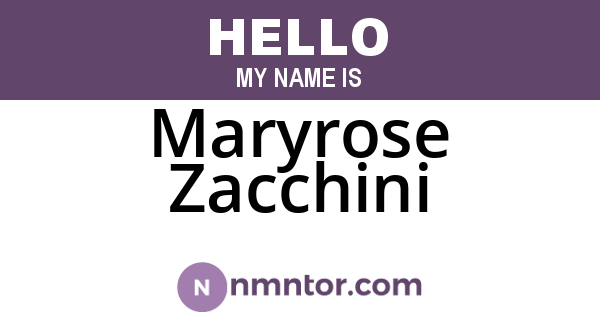 Maryrose Zacchini