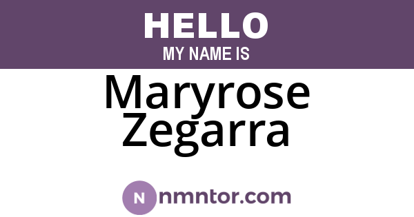 Maryrose Zegarra