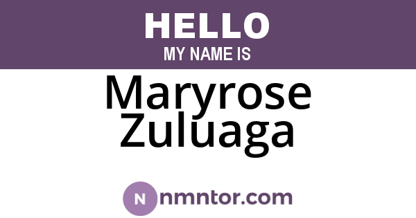 Maryrose Zuluaga