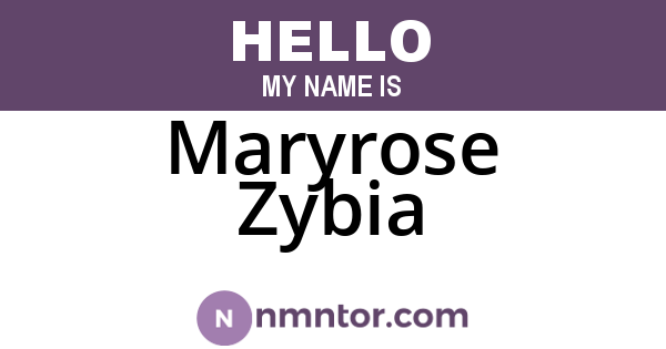 Maryrose Zybia