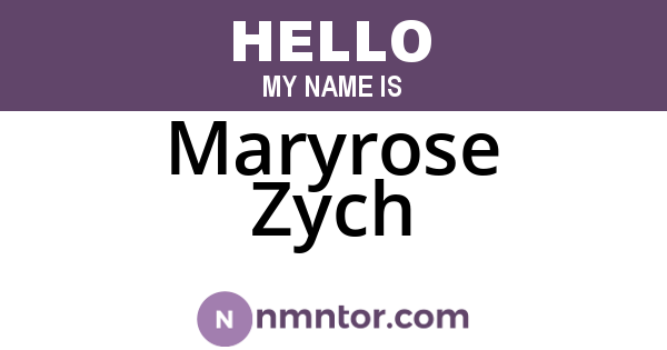 Maryrose Zych