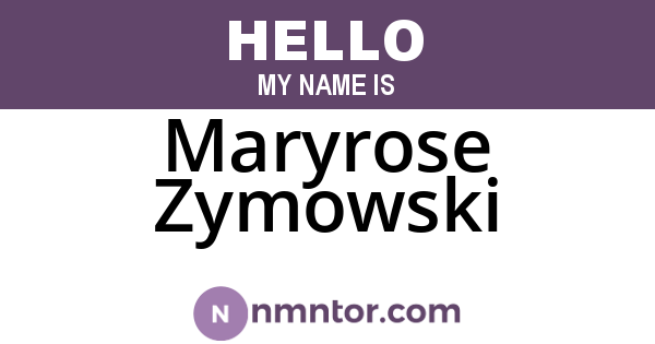 Maryrose Zymowski