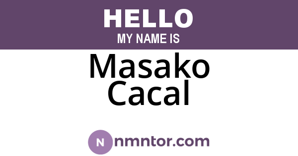 Masako Cacal