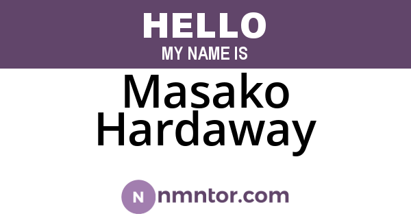 Masako Hardaway