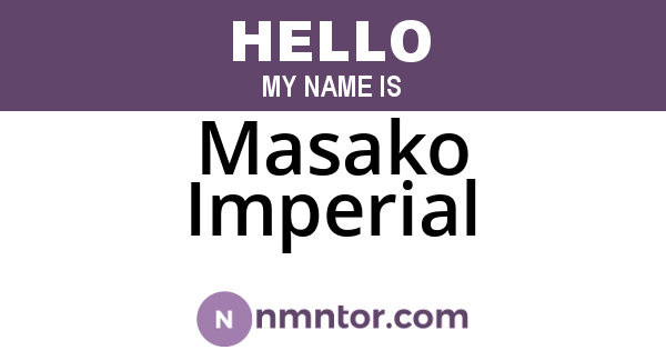 Masako Imperial