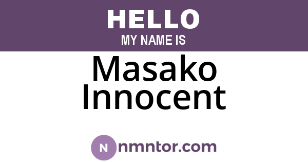 Masako Innocent