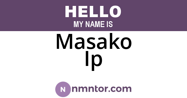 Masako Ip