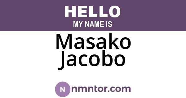 Masako Jacobo