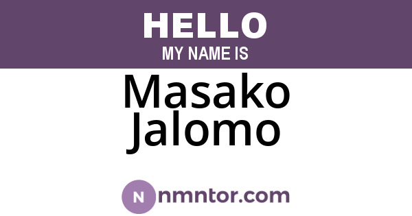 Masako Jalomo