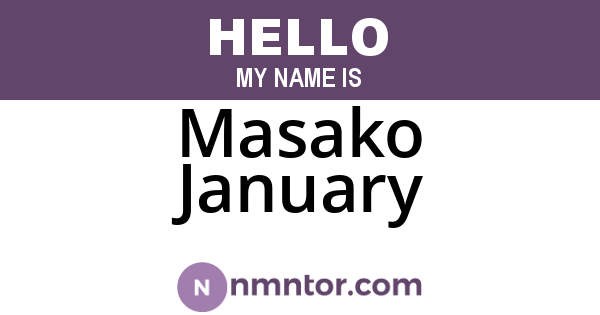 Masako January