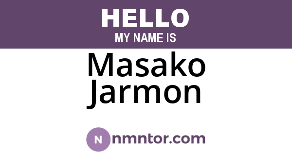 Masako Jarmon