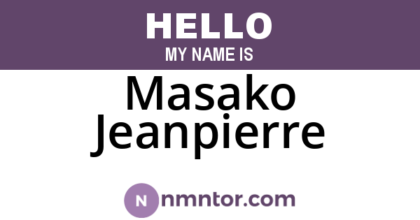Masako Jeanpierre