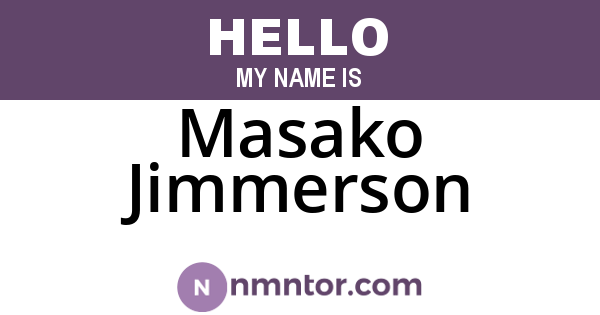 Masako Jimmerson