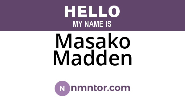 Masako Madden