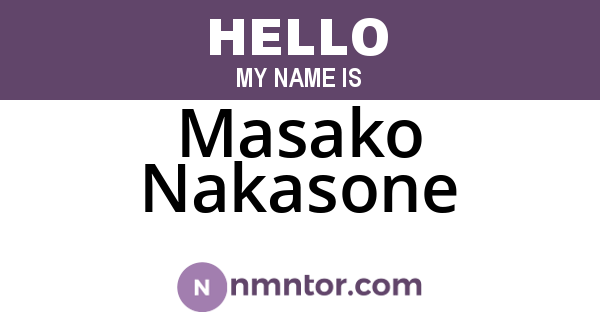 Masako Nakasone