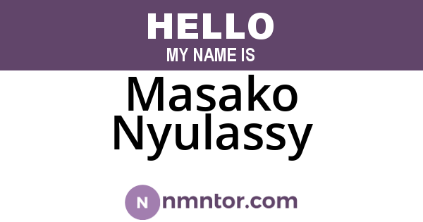 Masako Nyulassy