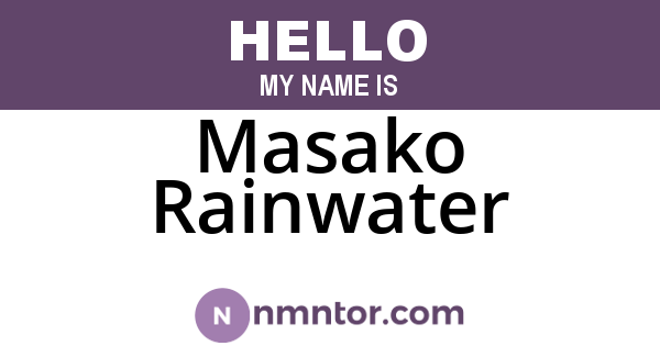 Masako Rainwater