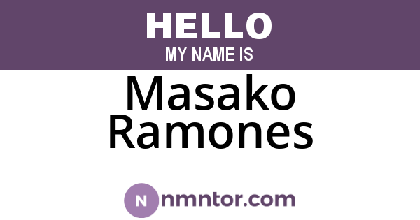 Masako Ramones