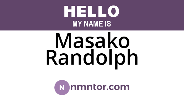 Masako Randolph