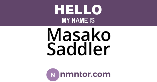 Masako Saddler