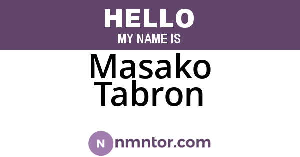 Masako Tabron