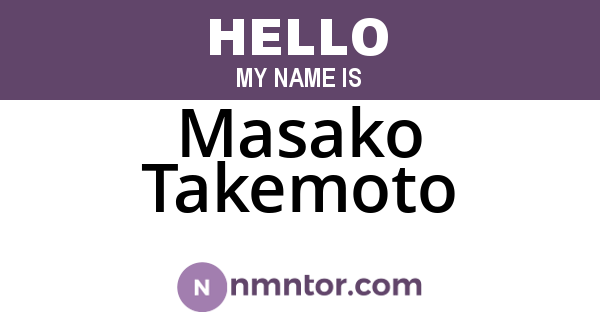 Masako Takemoto
