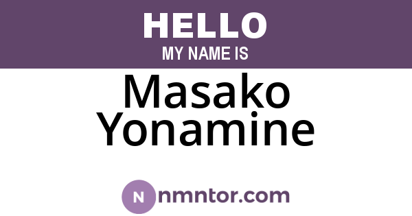 Masako Yonamine