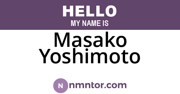 Masako Yoshimoto