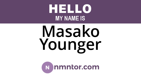 Masako Younger