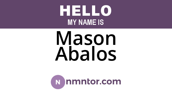 Mason Abalos