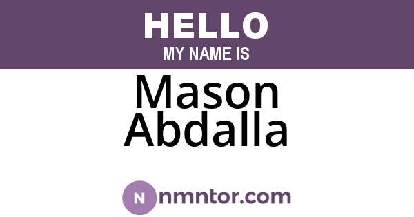 Mason Abdalla
