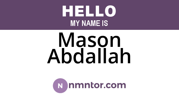 Mason Abdallah