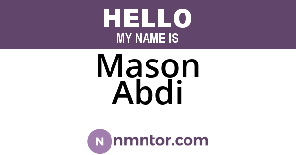 Mason Abdi