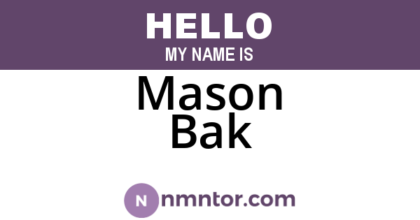 Mason Bak