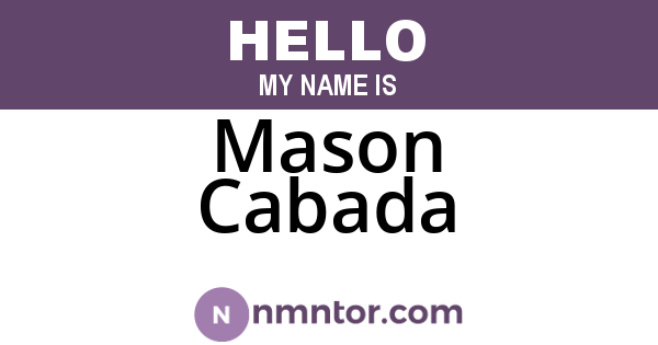 Mason Cabada