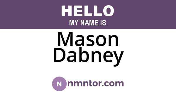 Mason Dabney