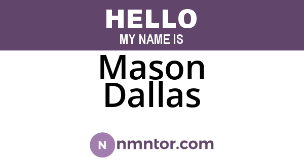 Mason Dallas